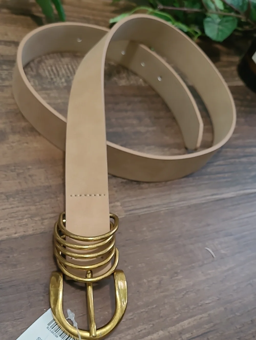 NWT Faux Leather Taupe Belt